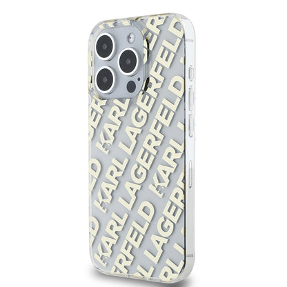 Futrola za Apple iPhone 15 Pro, Karl Lagerfeld, IML Electroplated Repeated Logo, Zlatna