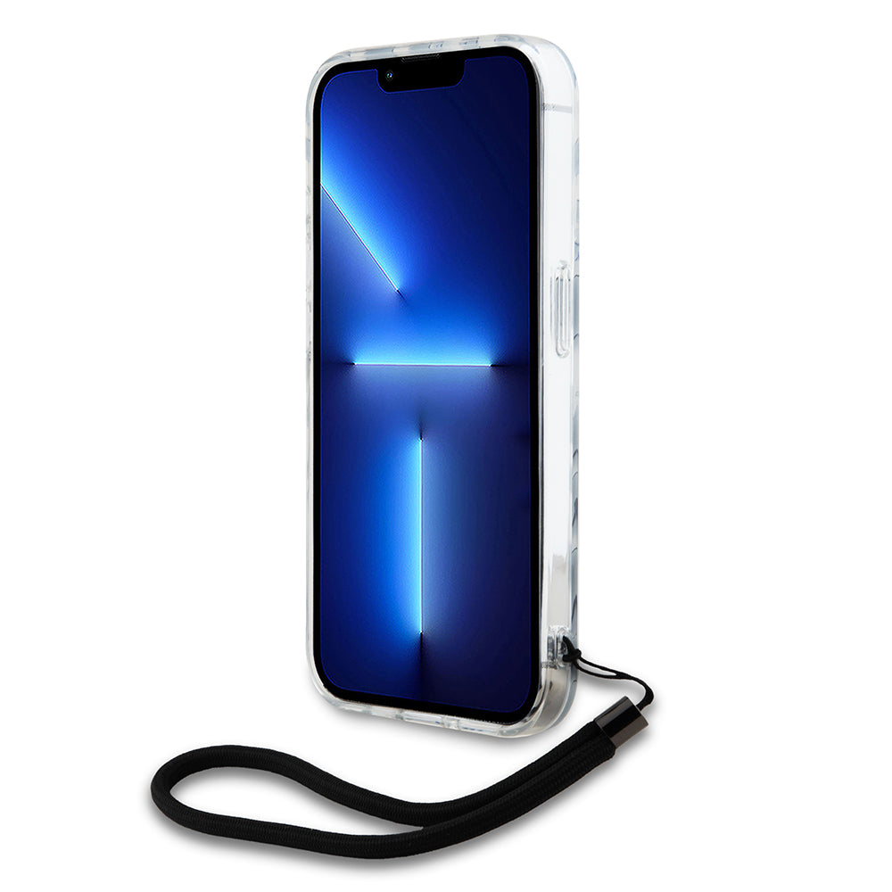 Futrola za Apple iPhone 15 Pro, Karl Lagerfeld, IML Luxury Zebra Pattern with Strap, Crna