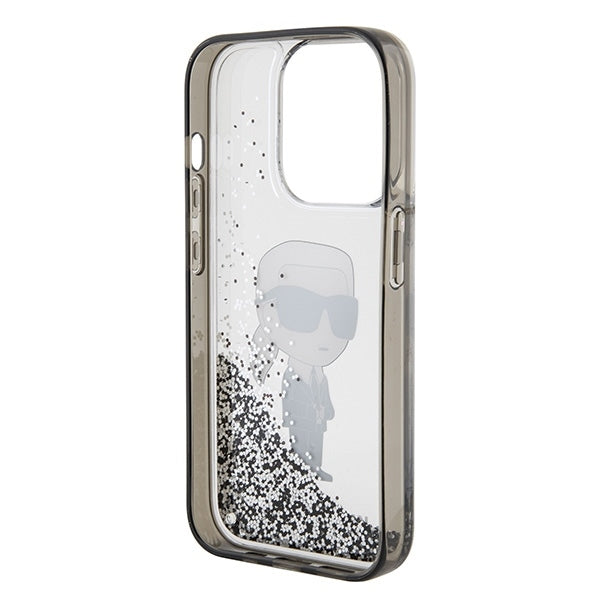 Futrola za Apple iPhone 15 Pro, Karl Lagerfeld, Liquid Glitter Ikonik Karl, Providna