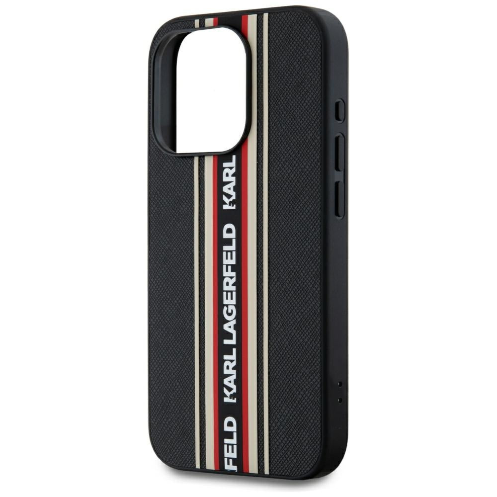 Futrola za Apple iPhone 15 Pro, Karl Lagerfeld, Saffiano Athleisure Stripes with Strap, Rosie