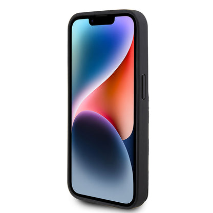 Futrola za Apple iPhone 15 Pro, Karl Lagerfeld, Saffiano Cardslots and Stand Monogram Choupette, Crna