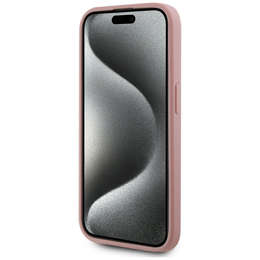 Futrola za Apple iPhone 15 Pro, Karl Lagerfeld, Metal Signature, Roze