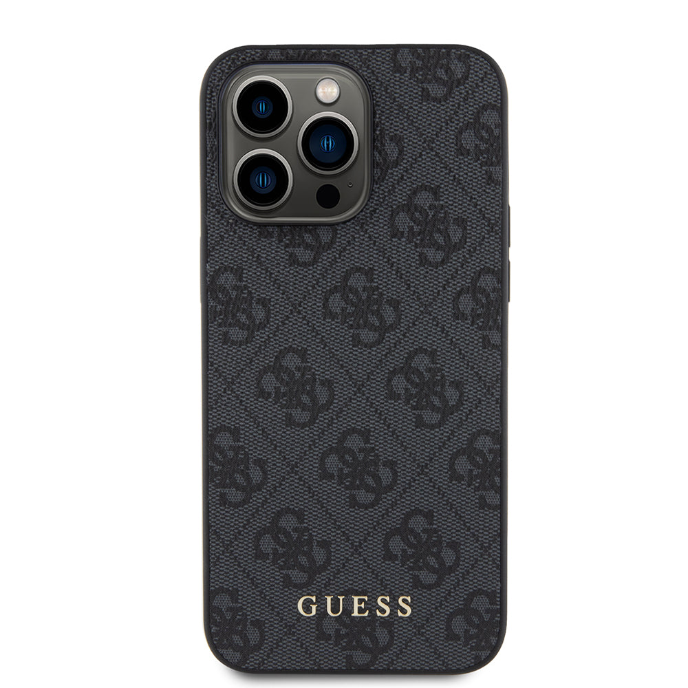 Futrola za Apple iPhone 15 Pro Max, Guess, 4G Metal Gold Logo, Siva