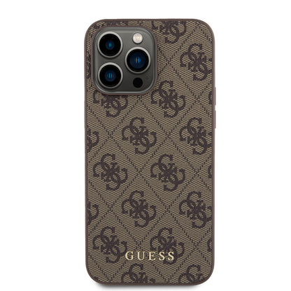 Futrola za Apple iPhone 15 Pro Max, Guess, 4G Metal Gold Logo, Braon