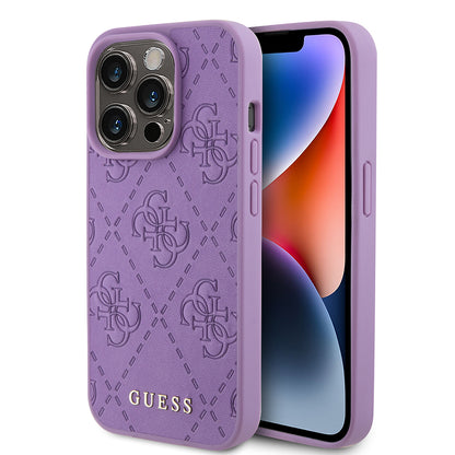 Futrola za Apple iPhone 15 Pro Max, Guess, 4G Stamped, Svetlo Ljubičasta