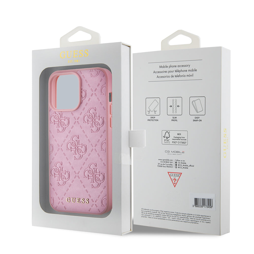 Futrola za Apple iPhone 15 Pro Max, Guess, 4G Stamped, Roze
