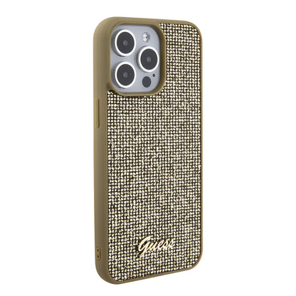 Futrola za Apple iPhone 15 Pro Max, Guess, Disco Metal Script, Zlatna