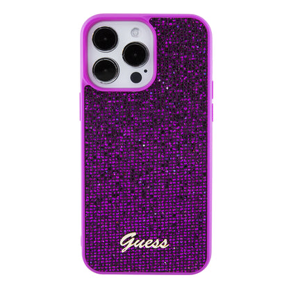 Futrola za Apple iPhone 15 Pro Max, Guess, Disco Metal Script, Fuksija