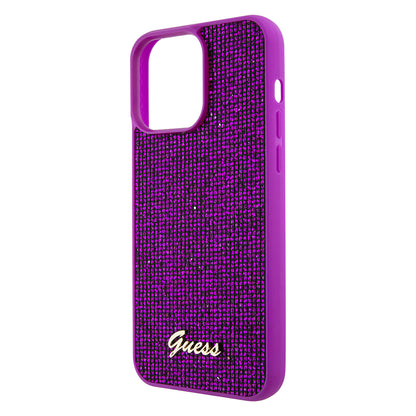Futrola za Apple iPhone 15 Pro Max, Guess, Disco Metal Script, Fuksija
