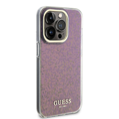 Futrola za Apple iPhone 15 Pro Max, Guess, IML Faceted Mirror Disco Iridescent, Roze