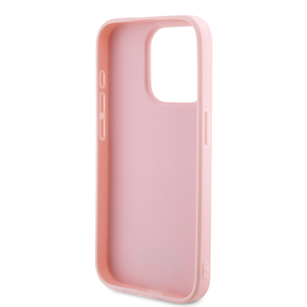 Futrola za Apple iPhone 15 Pro Max, Guess, Iridescent Metal Script, Roze