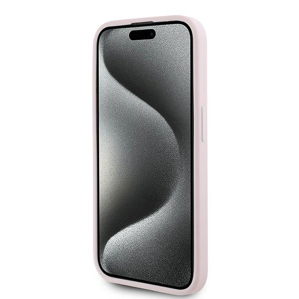 Futrola za Apple iPhone 15 Pro Max, Karl Lagerfeld, Diagonal Quilted Script, Roze