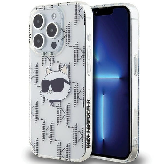 Futrola za Apple iPhone 15 Pro Max, Karl Lagerfeld, IML Electroplated Choupette Head, Transparentna