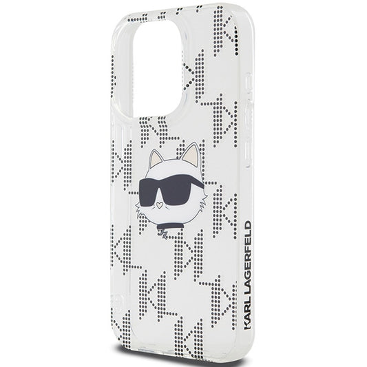 Futrola za Apple iPhone 15 Pro Max, Karl Lagerfeld, IML Electroplated Choupette Head, Transparentna