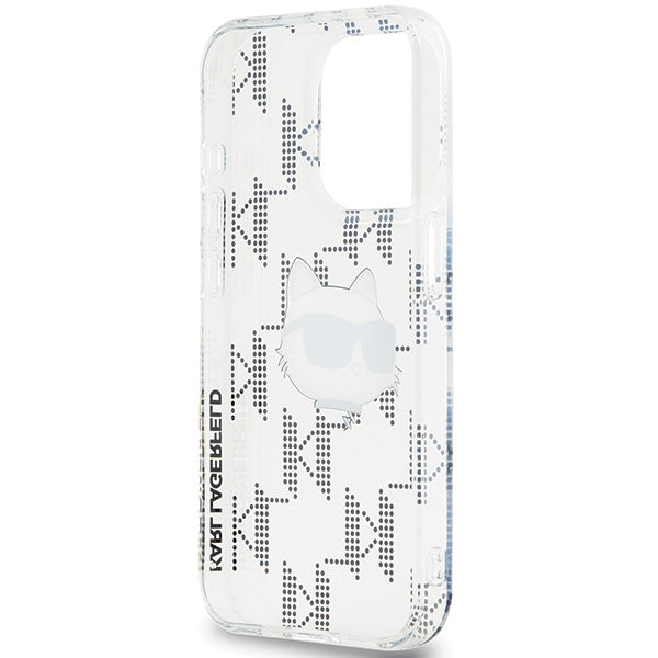 Futrola za Apple iPhone 15 Pro Max, Karl Lagerfeld, IML Electroplated Choupette Head, Transparentna