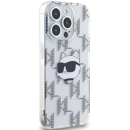Futrola za Apple iPhone 15 Pro Max, Karl Lagerfeld, IML Electroplated Choupette Head, Transparentna