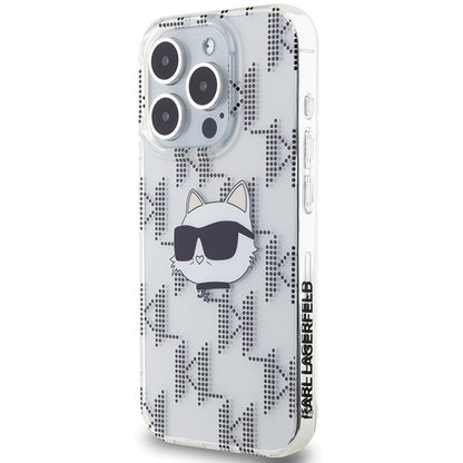 Futrola za Apple iPhone 15 Pro Max, Karl Lagerfeld, IML Electroplated Choupette Head, Transparentna