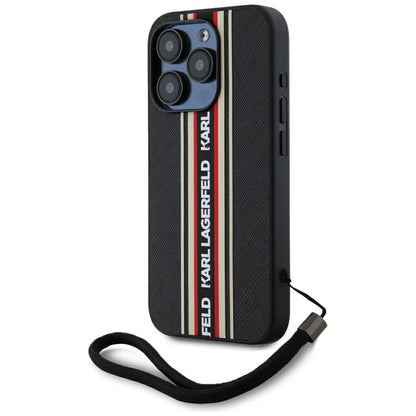Futrola za Apple iPhone 15 Pro Max, Karl Lagerfeld, Saffiano Athleisure Stripes with Strap, Rosie