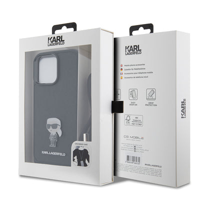 Futrola za Apple iPhone 15 Pro Max, Karl Lagerfeld, Saffiano Crossbody Monogram Metal Pin Karl, Crna