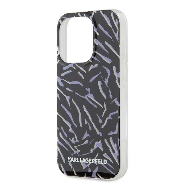 Futrola za Apple iPhone 15 Pro Max, Karl Lagerfeld, Zebra with Cord Strap, Ljubičasta