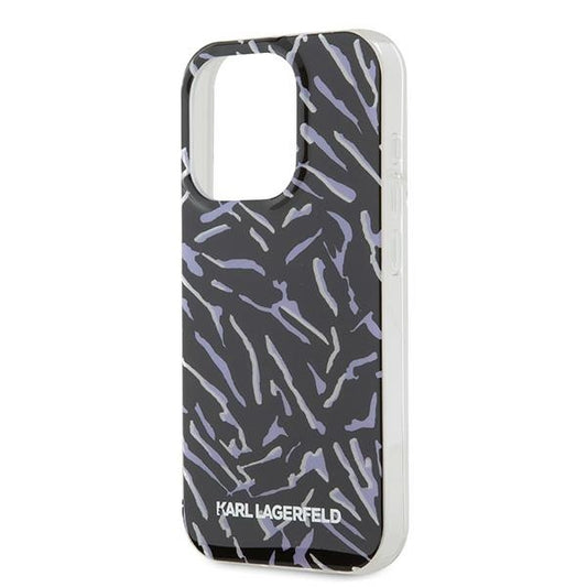 Futrola za Apple iPhone 15 Pro Max, Karl Lagerfeld, Zebra with Cord Strap, Ljubičasta