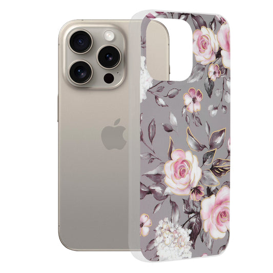 Futrola za Apple iPhone 15 Pro Max, Techsuit, Marble, Siva