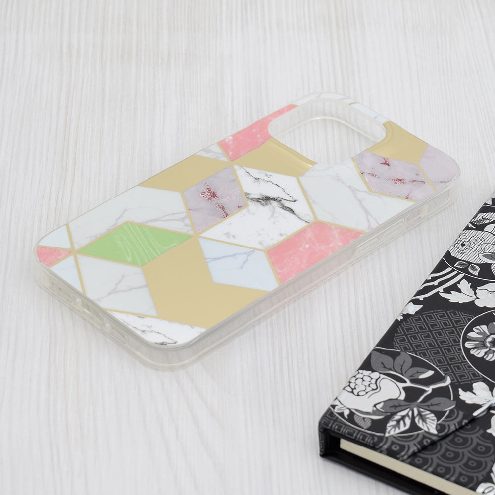 Futrola za Apple iPhone 15 Pro Max, Techsuit, Marble, Ljubičasta