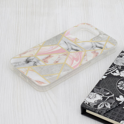 Futrola za Apple iPhone 15 Pro Max, Techsuit, Marble, Roze
