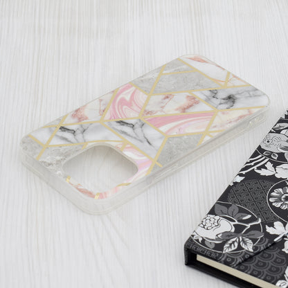 Futrola za Apple iPhone 15 Pro Max, Techsuit, Marble, Roze