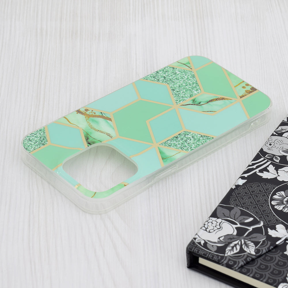 Futrola za Apple iPhone 15 Pro Max, Techsuit, Marble, Zelena