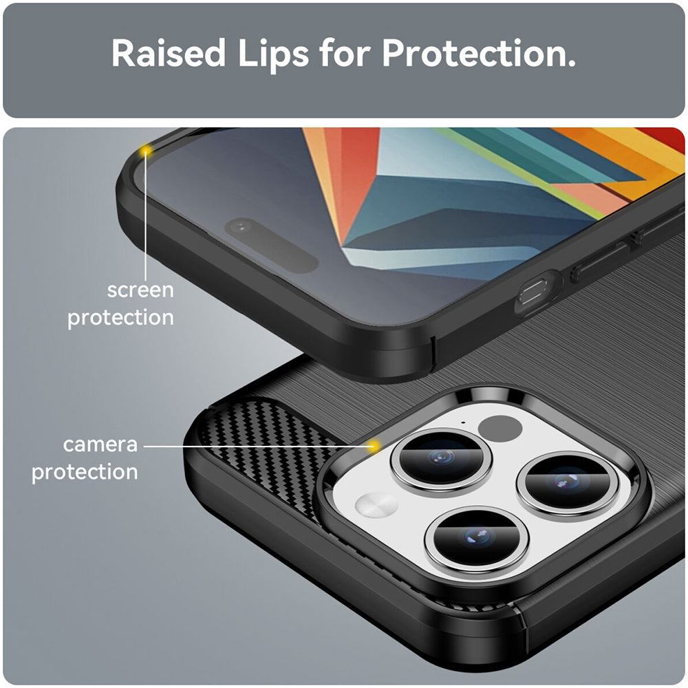 Futrola za Apple iPhone 15 Pro, Techsuit, Karbon, Crna