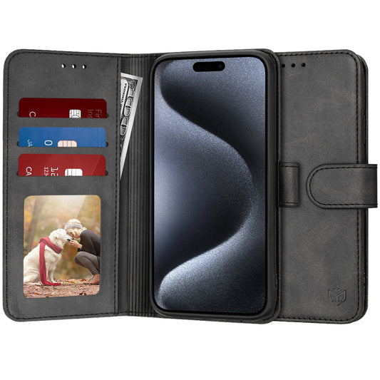 Futrola za Apple iPhone 15 Pro, Techsuit, Diary Book, Crna