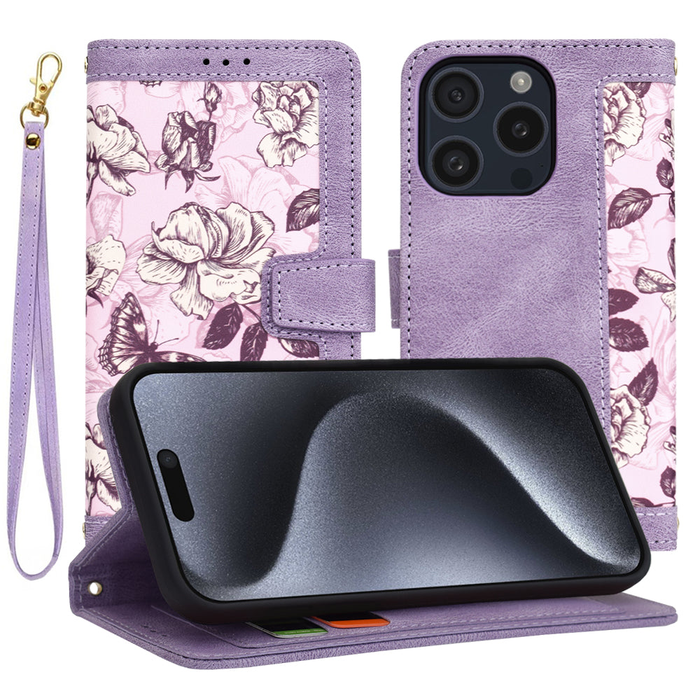 Futrola za Apple iPhone 15 Pro, Techsuit, FlipCraft, Ljubičasta