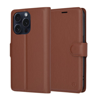 Futrola za Apple iPhone 15 Pro, Techsuit, Leather Folio, Braon