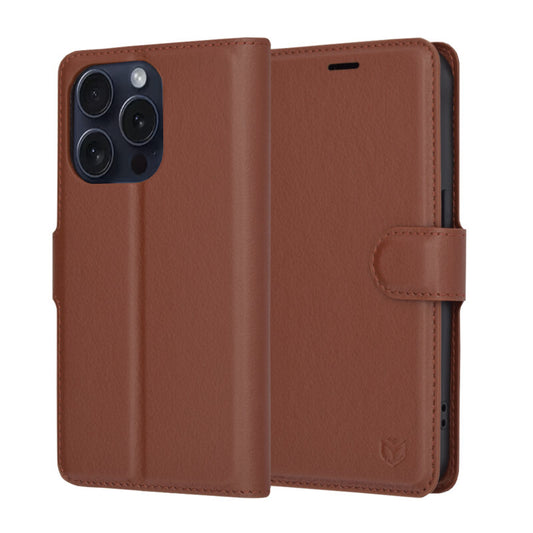 Futrola za Apple iPhone 15 Pro, Techsuit, Leather Folio, Braon