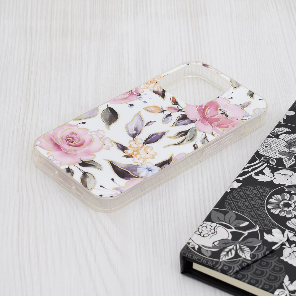 Futrola za Apple iPhone 15 Pro, Techsuit, Marble, Bela