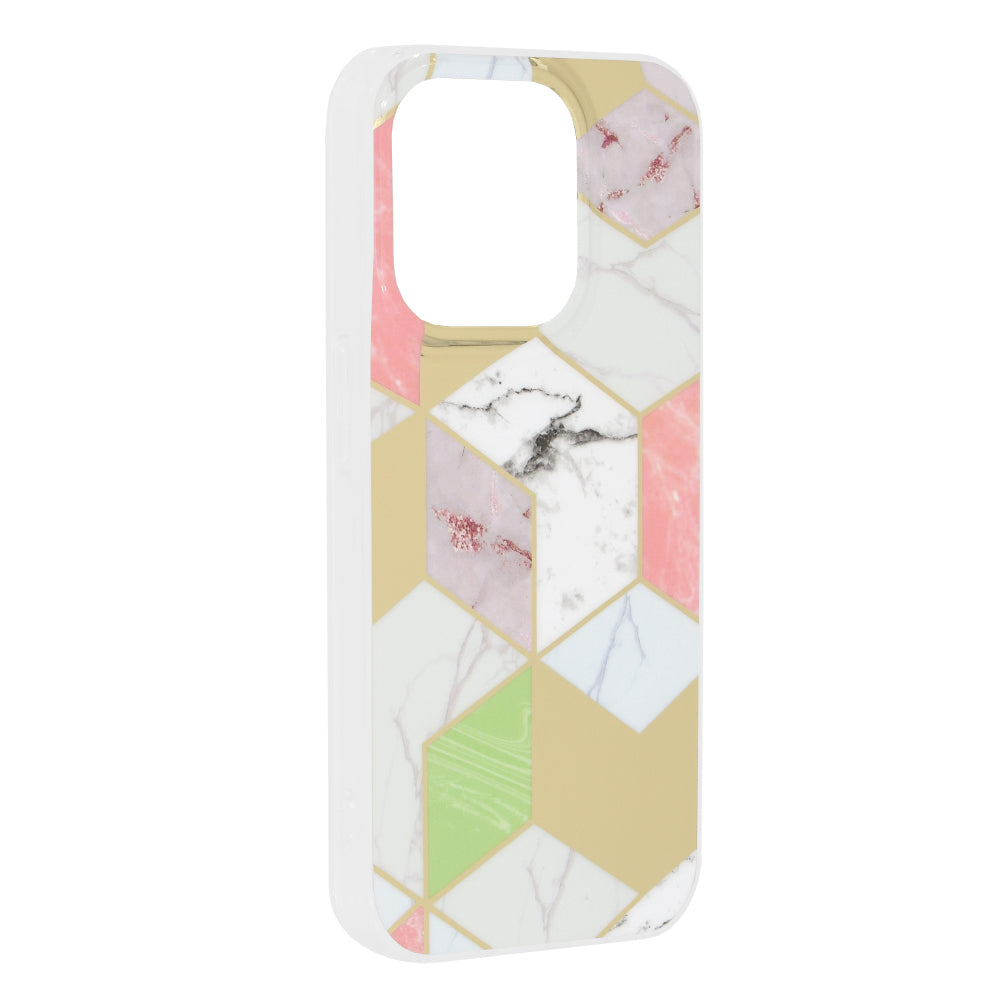 Futrola za Apple iPhone 15 Pro, Techsuit, Marble, Ljubičasta