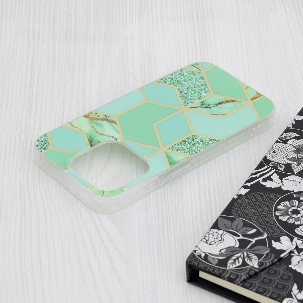 Futrola za Apple iPhone 15 Pro, Techsuit, Marble, Zelena