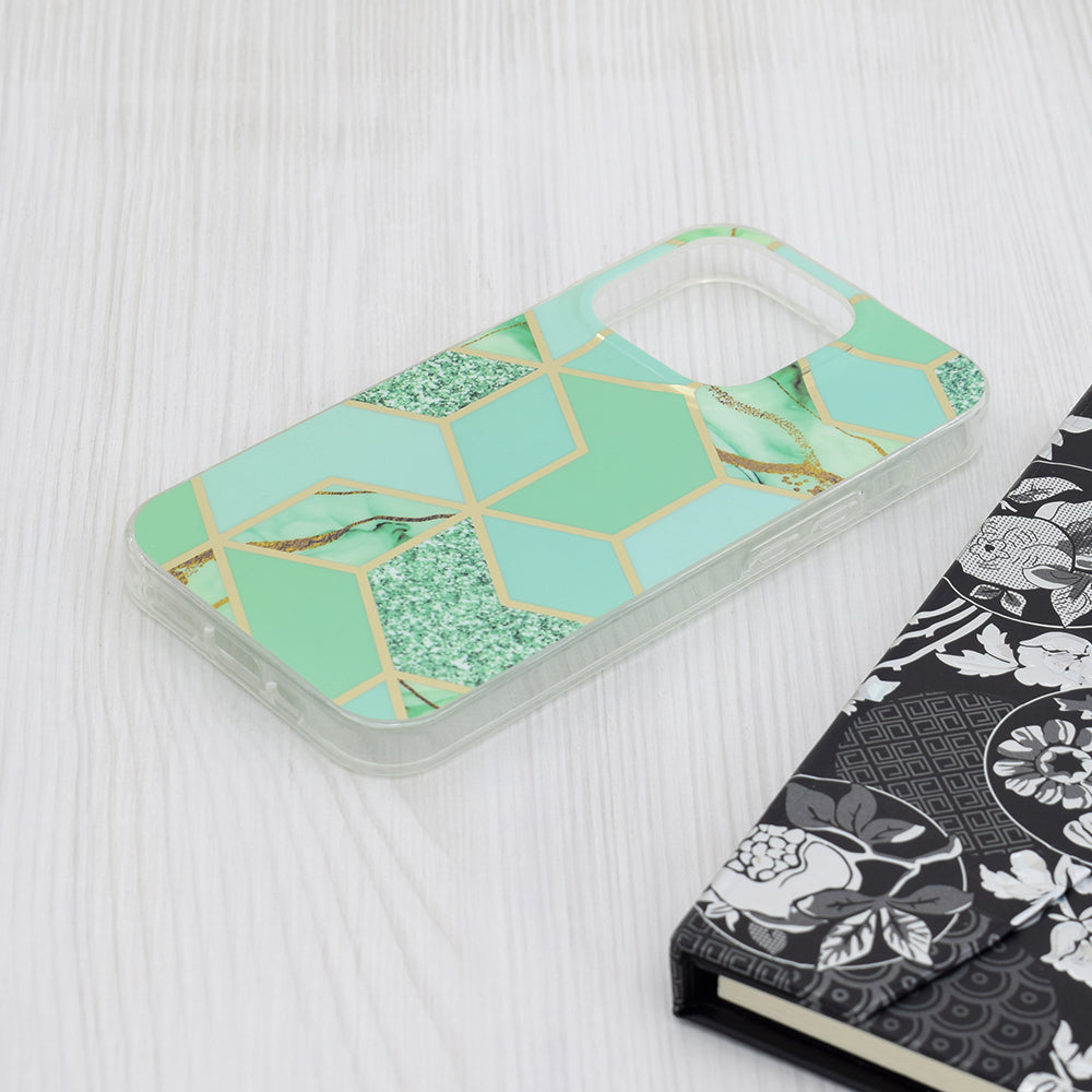 Futrola za Apple iPhone 15 Pro, Techsuit, Marble, Zelena