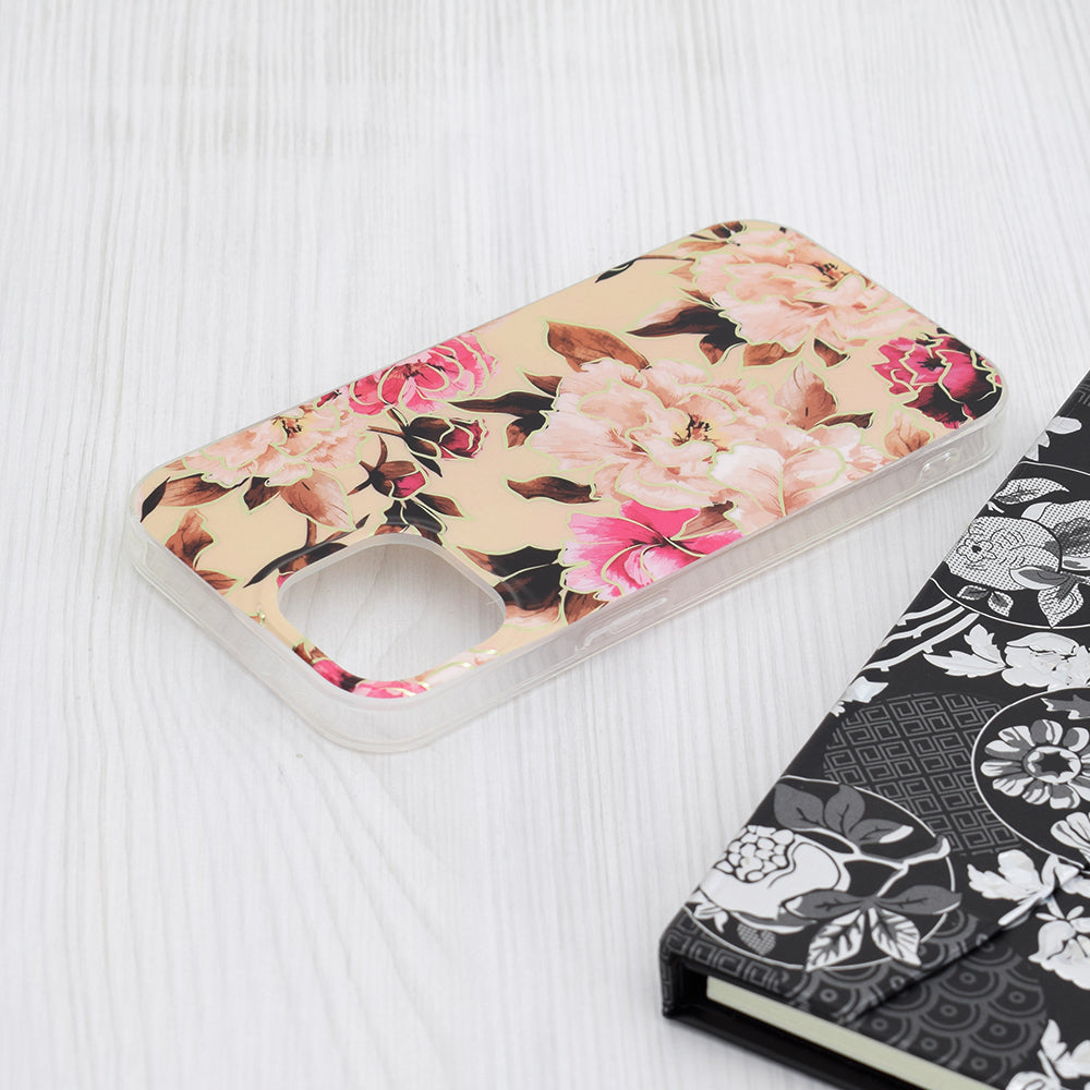 Futrola za Apple iPhone 15, Techsuit, Marble, Bež