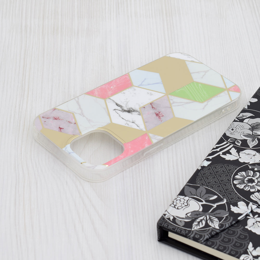 Futrola za Apple iPhone 15, Techsuit, Marble, Ljubičasta