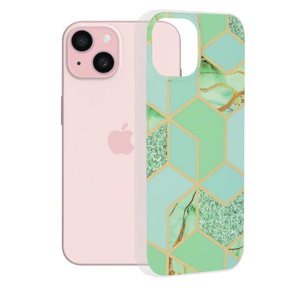 Futrola za Apple iPhone 15, Techsuit, Marble, Zelena