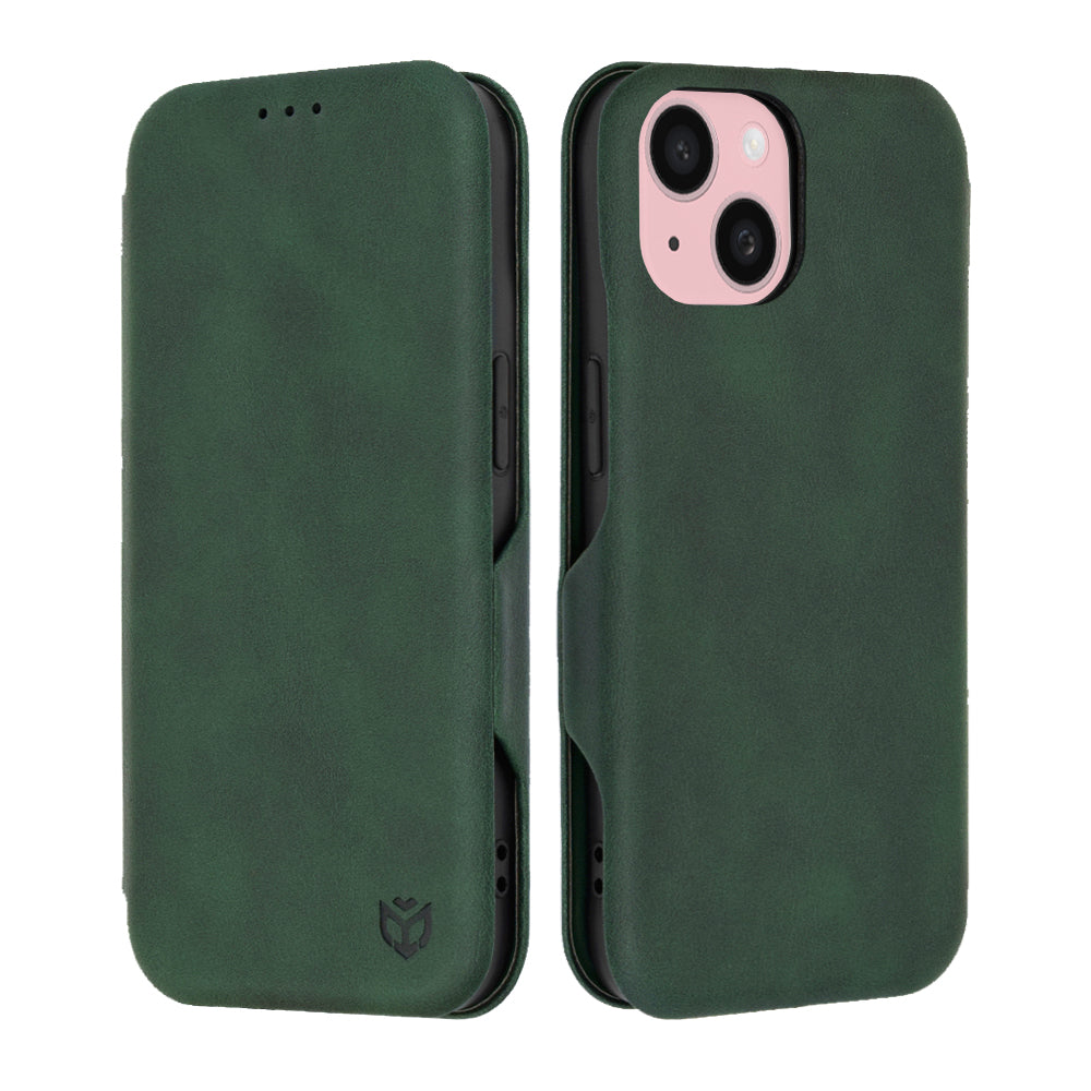 Futrola za Apple iPhone 15, Techsuit, Safe Wallet Plus, Zelena