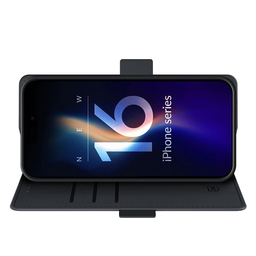 Futrola za Apple iPhone 16, 3MK, Wallet, Crna