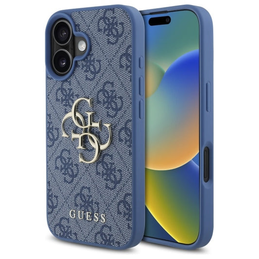 Futrola za Apple iPhone 16, Guess, 4G Big Logo, Plava