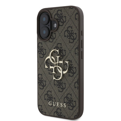 Futrola za Apple iPhone 16, Guess, 4G Big Logo, Braon
