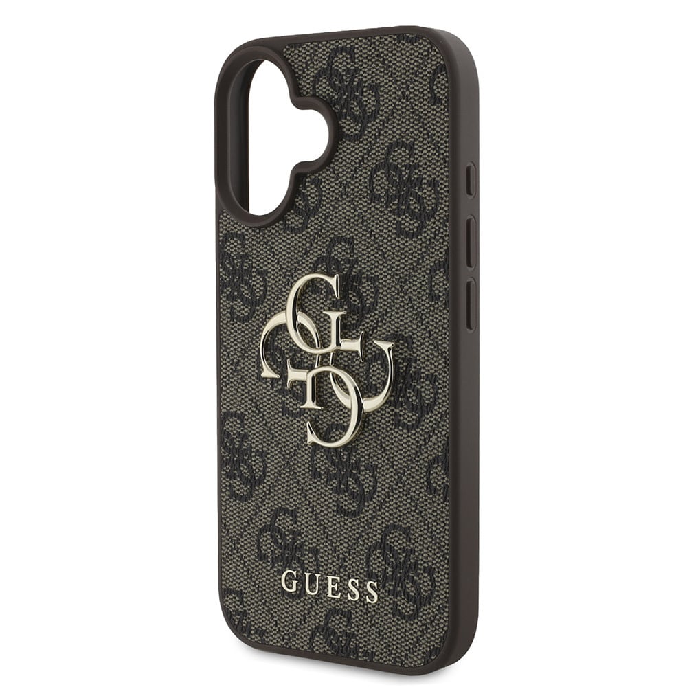 Futrola za Apple iPhone 16, Guess, 4G Big Logo, Braon