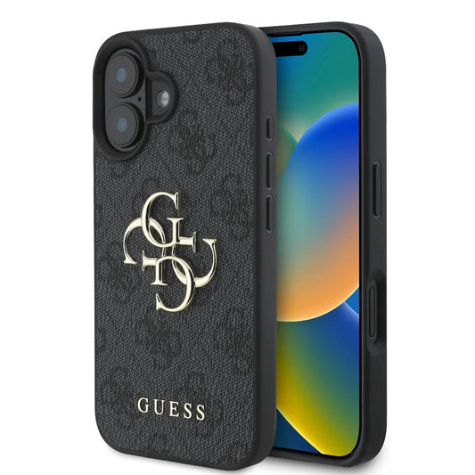Futrola za Apple iPhone 16, Guess, 4G Big Logo, Crna