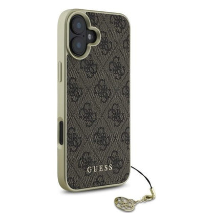 Futrola za Apple iPhone 16, Guess, 4G Charm, Braon