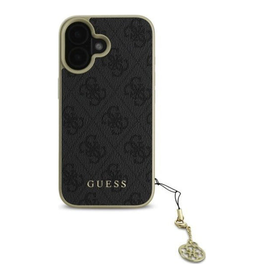 Futrola za Apple iPhone 16, Guess, 4G Charm, Crna